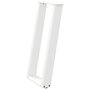 Voir la diapositive 4 : VIDAXL Pieds de table console forme de U 2pcs blanc 28x(72-73)cm acier