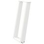 Voir la diapositive 4 : VIDAXL Pieds de table console forme de U 2pcs blanc 28x(72-73)cm acier