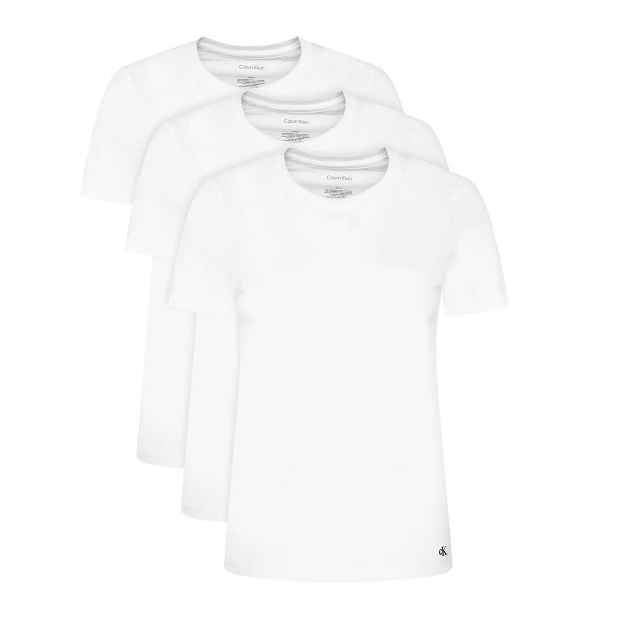 Voir la diapositive 1 : CALVIN KLEIN JEANS X3 T-Shirt Blanc Mixte Calvin Klein Jeans Cotton