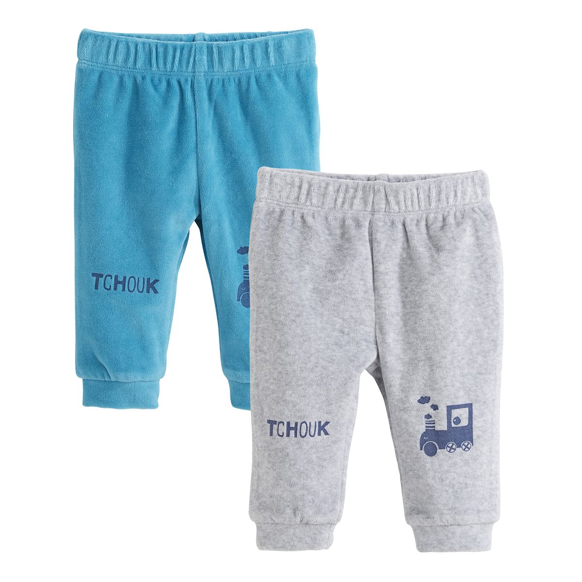 INEXTENSO Lot de 2 pantalons bébé garçon