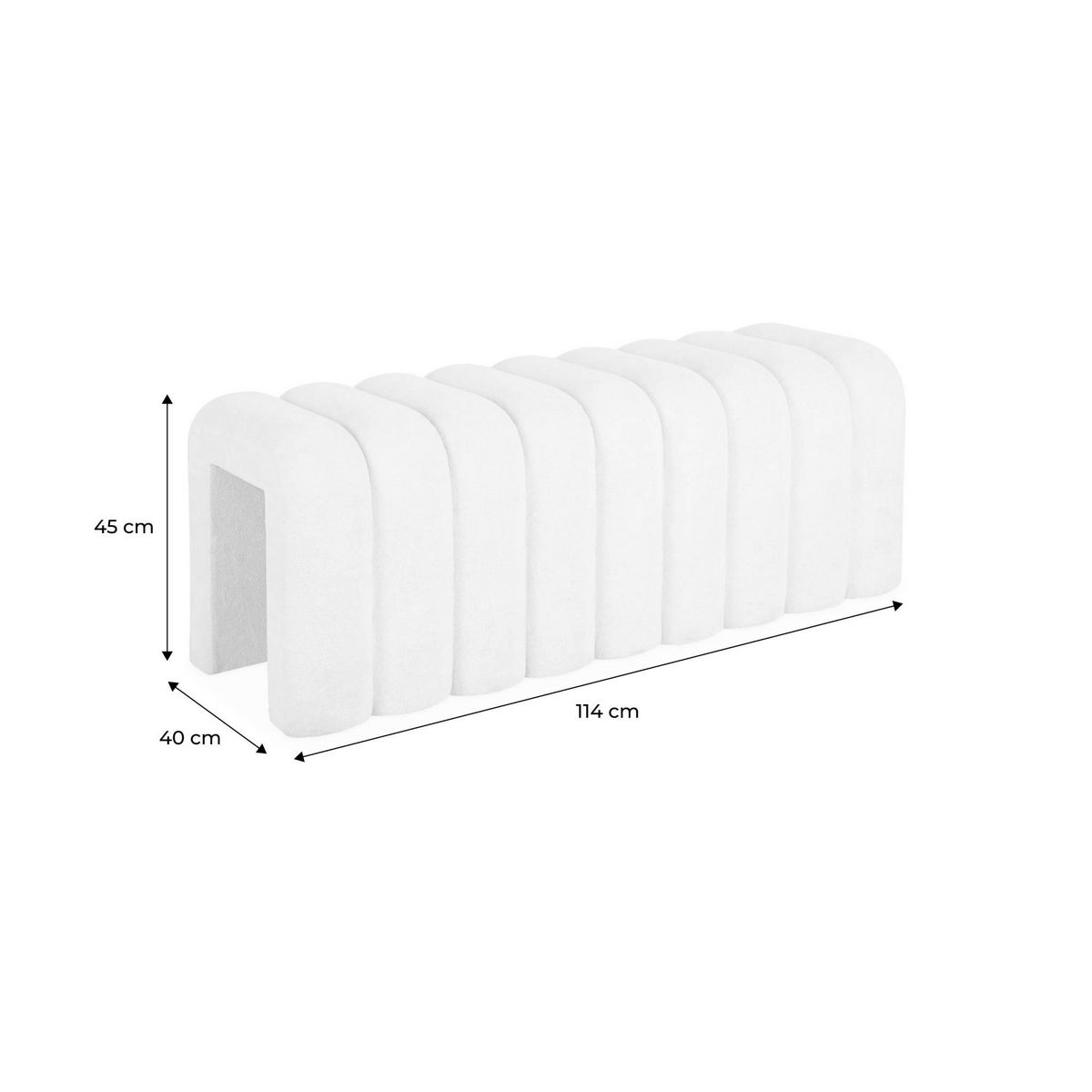 SWEEEK Banc, bout de lit contemporain en tissu