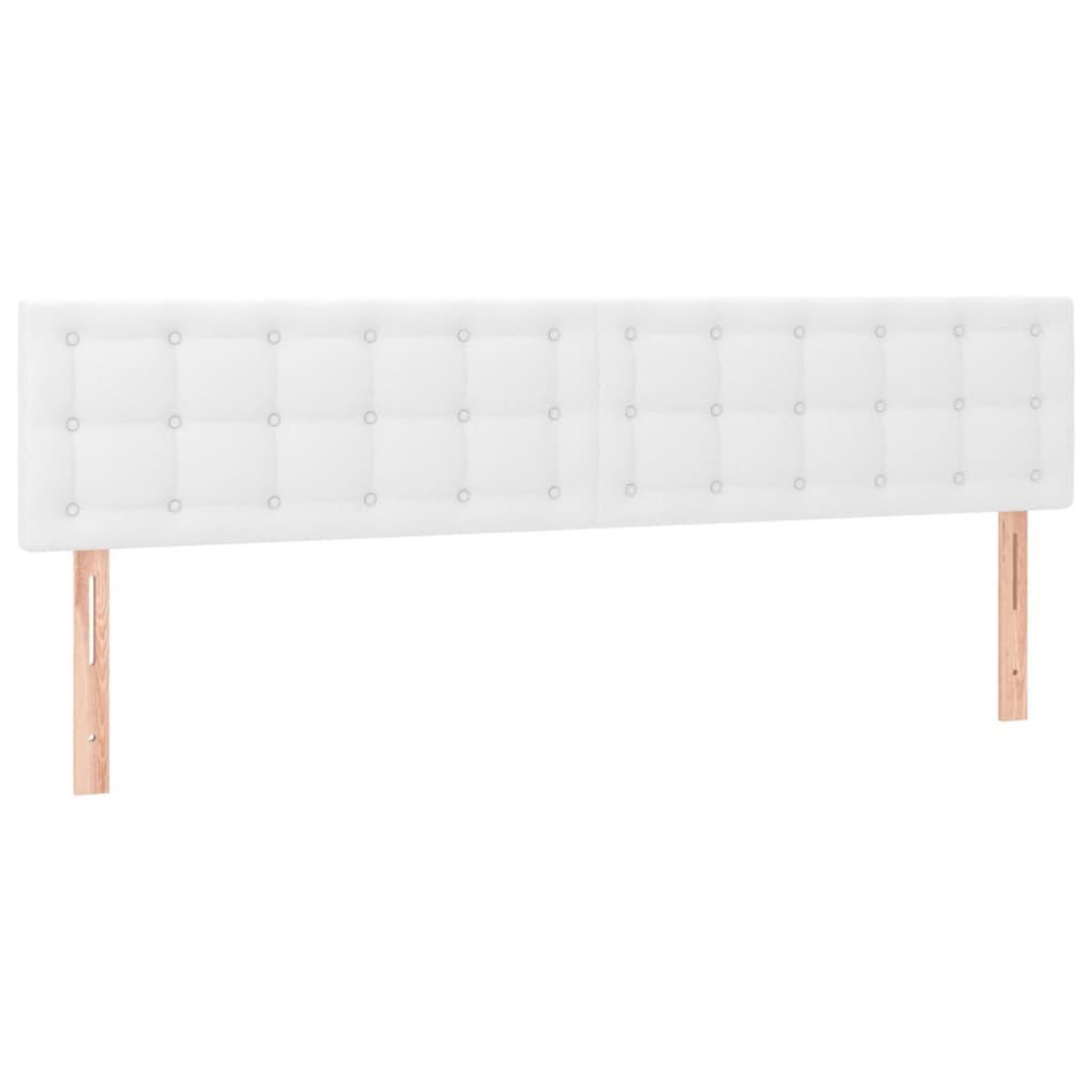 Voir la diapositive 2 : VIDAXL Tetes de lit 2 pcs Blanc 100x5x78/88 cm Similicuir