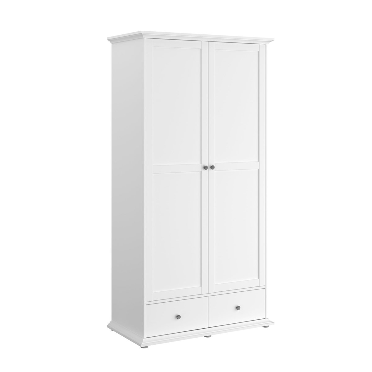 Armoire 2 portes 2 tiroirs L104cm NESRINE