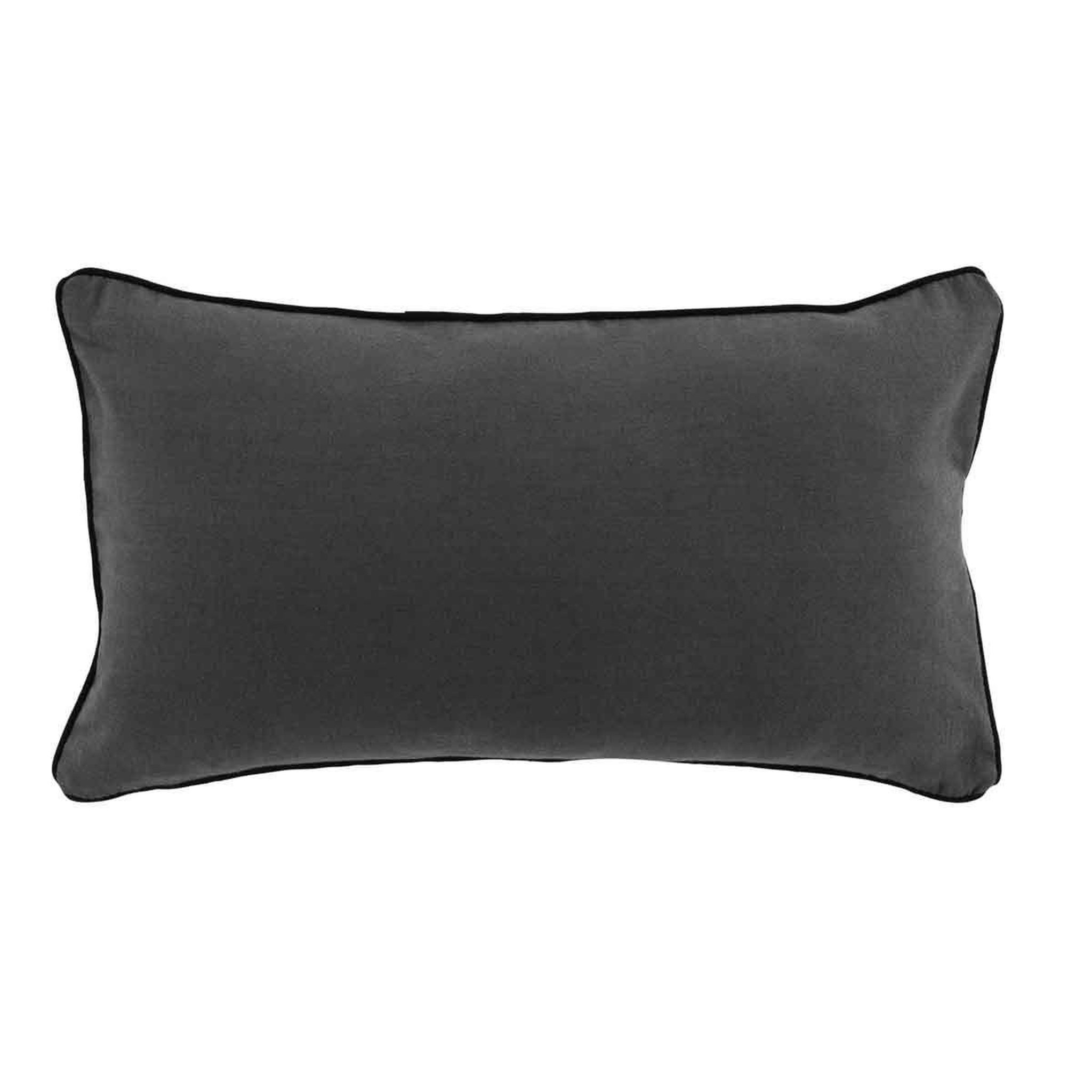 Voir la diapositive 1 : Douceur d'Intérieur Coussin déco uni  linette  30x50cm anthracite