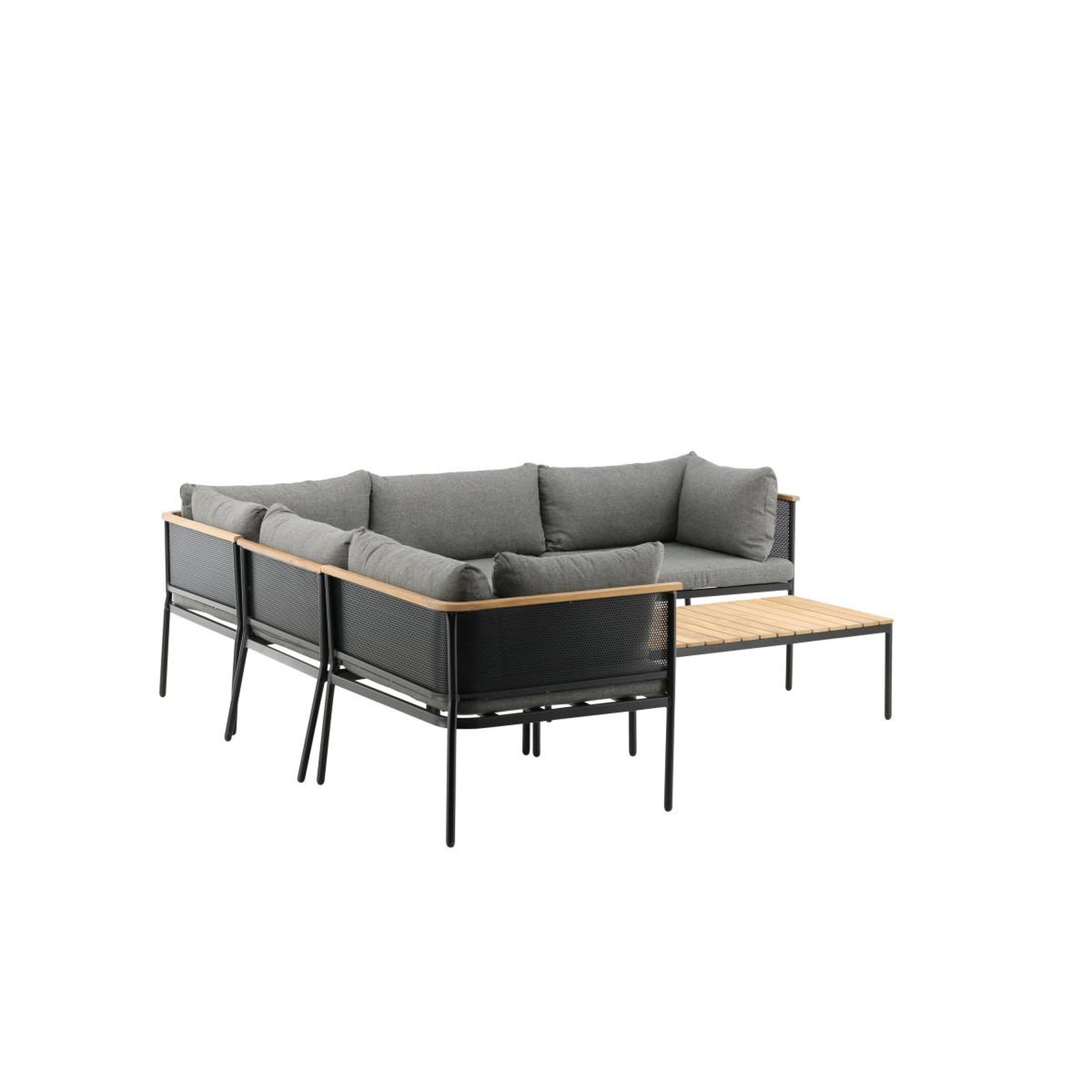 Voir la diapositive 4 : Paris Prix Salon d'angle de jardin  nettan  226cm noir