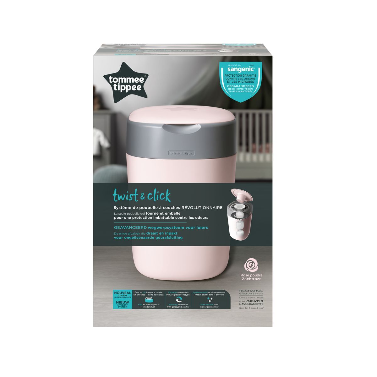 TOMMEE TIPPEE Poubelle à couches Twist & Click