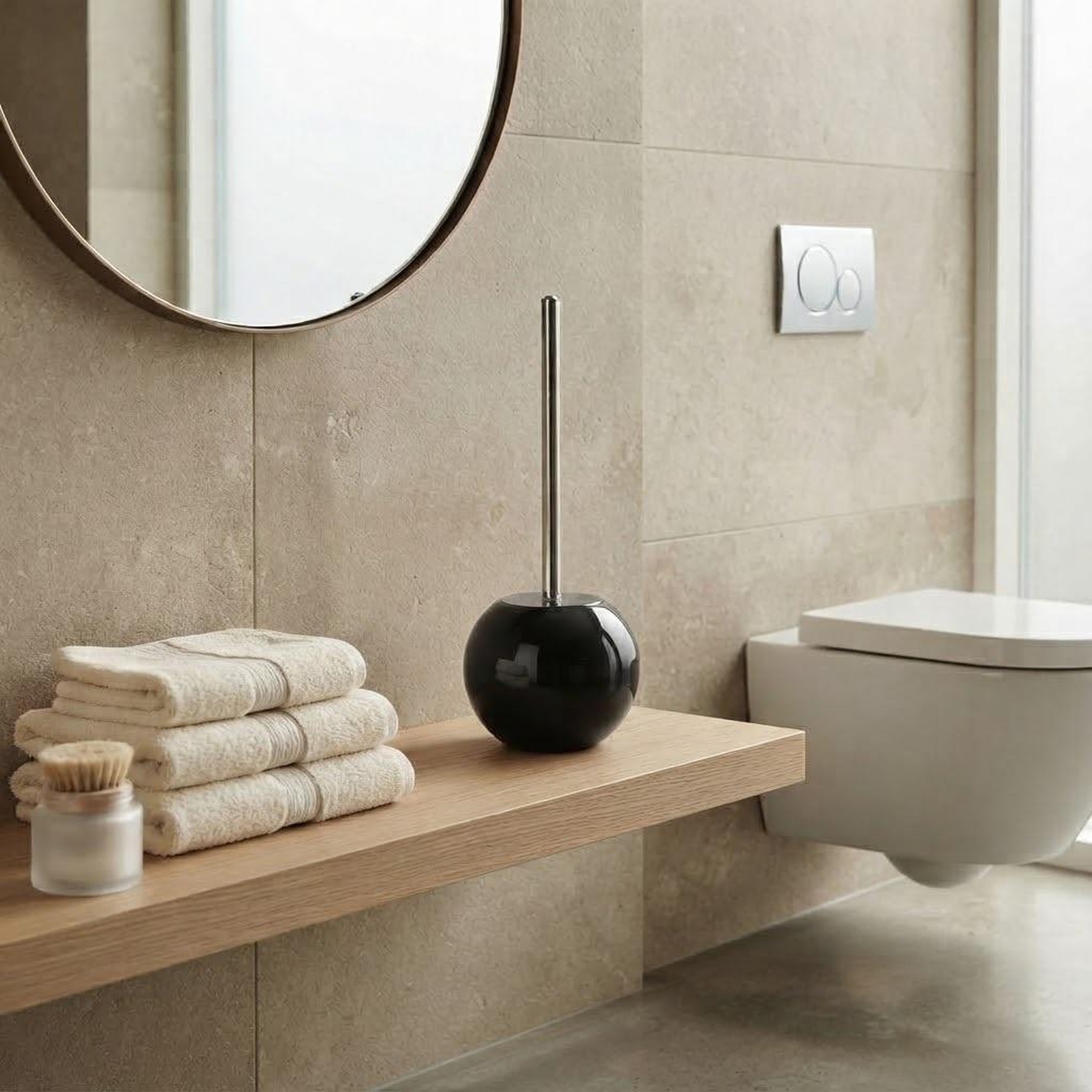 Voir la diapositive 2 : Eden Brosse de toilette en céramique bullea