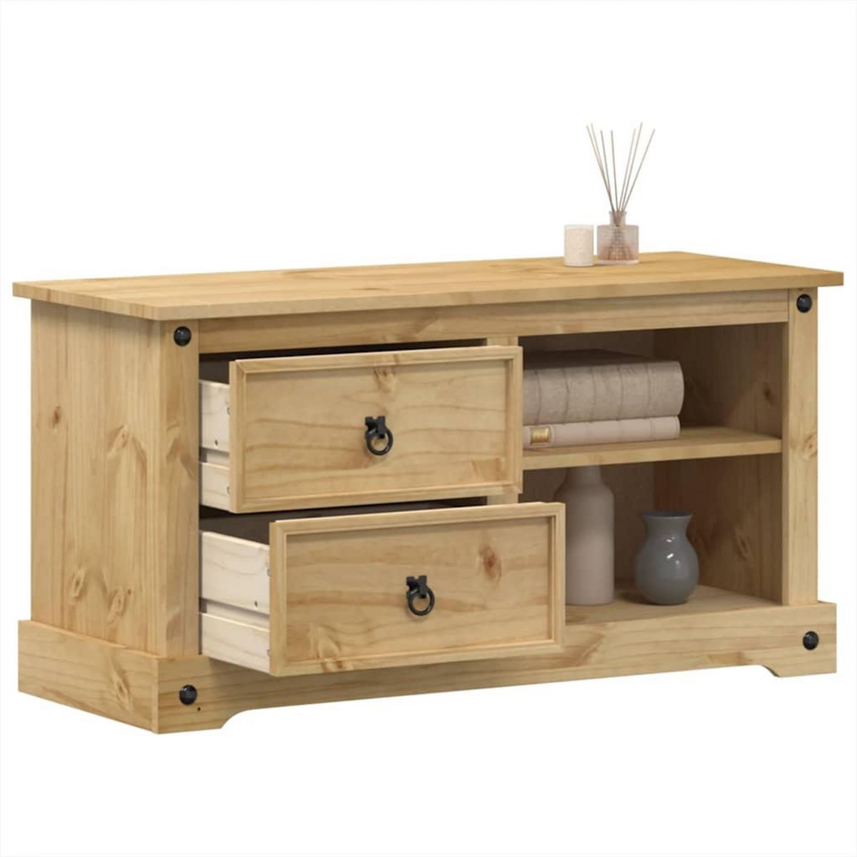 VIDAXL Meuble TV  100x40x52 cm bois de pin massif