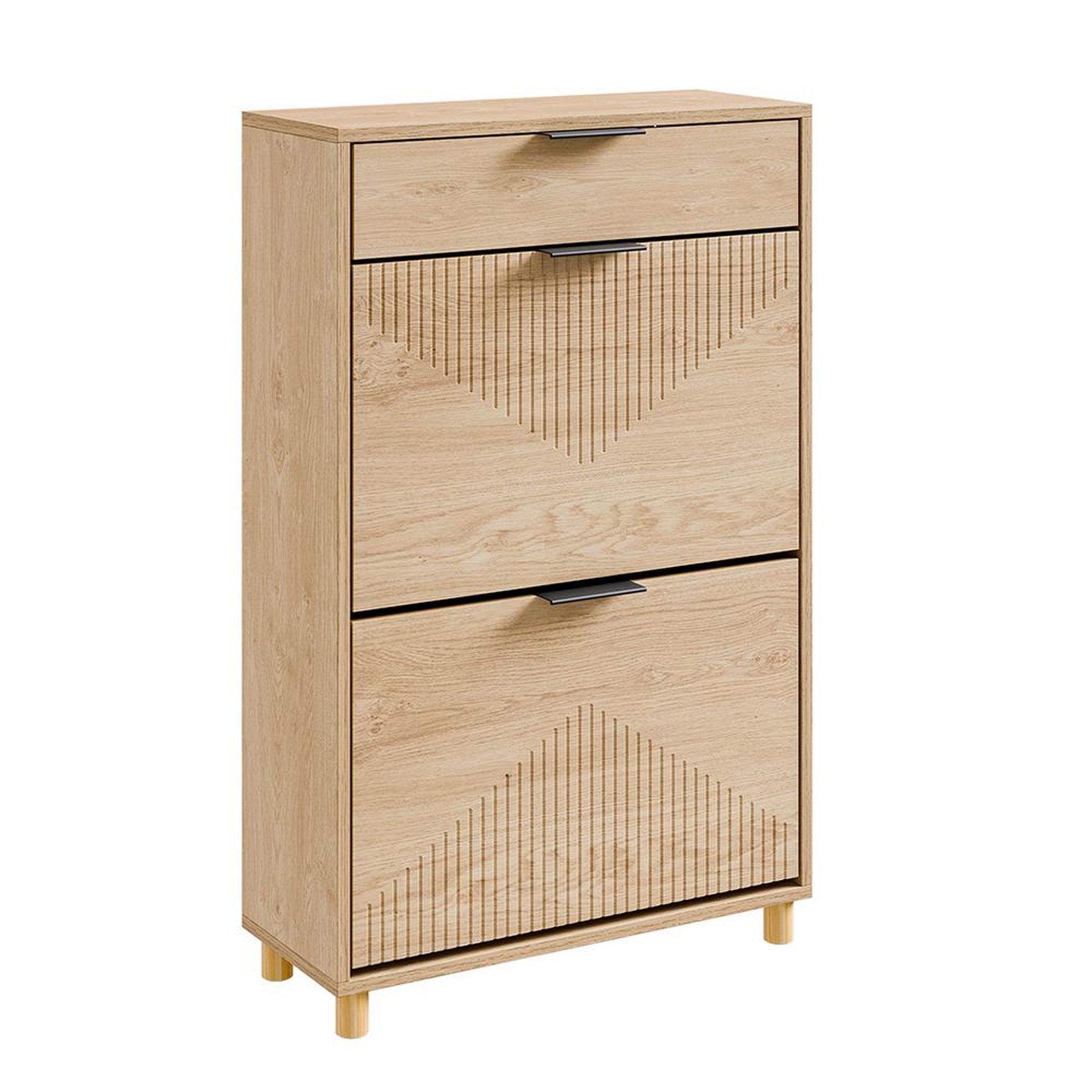 SOBUY Armoire à chaussures avec tiroir Light Oak 60x24x95cm FSR212-N