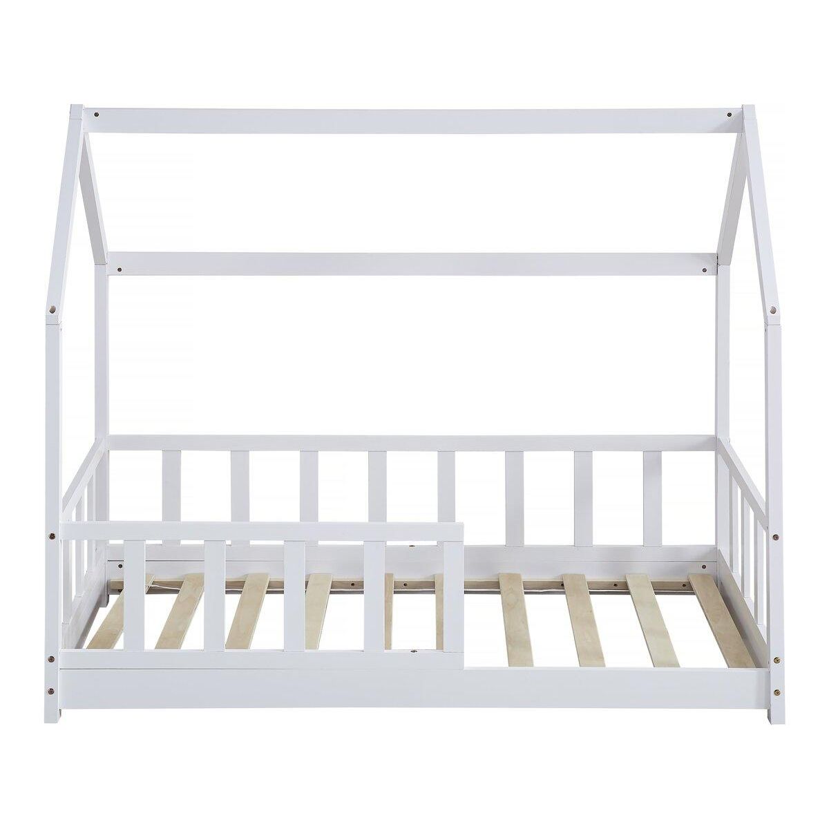 Habitat et Jardin Lit cabane en bois  Charlotte   - Blanc - 80 x 160 cm