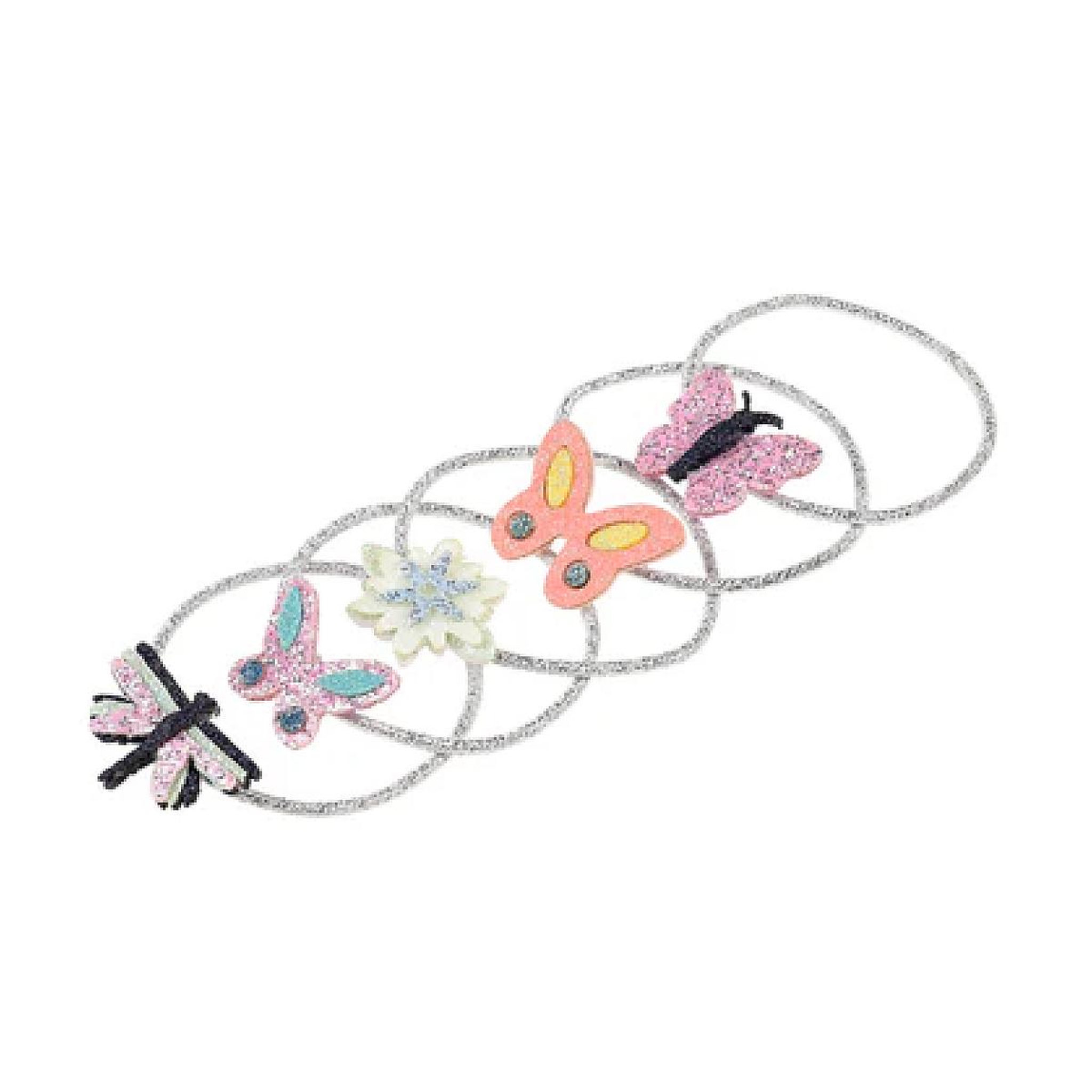 SOUZA Set de 5 elastiques a cheveux Xaja papillon