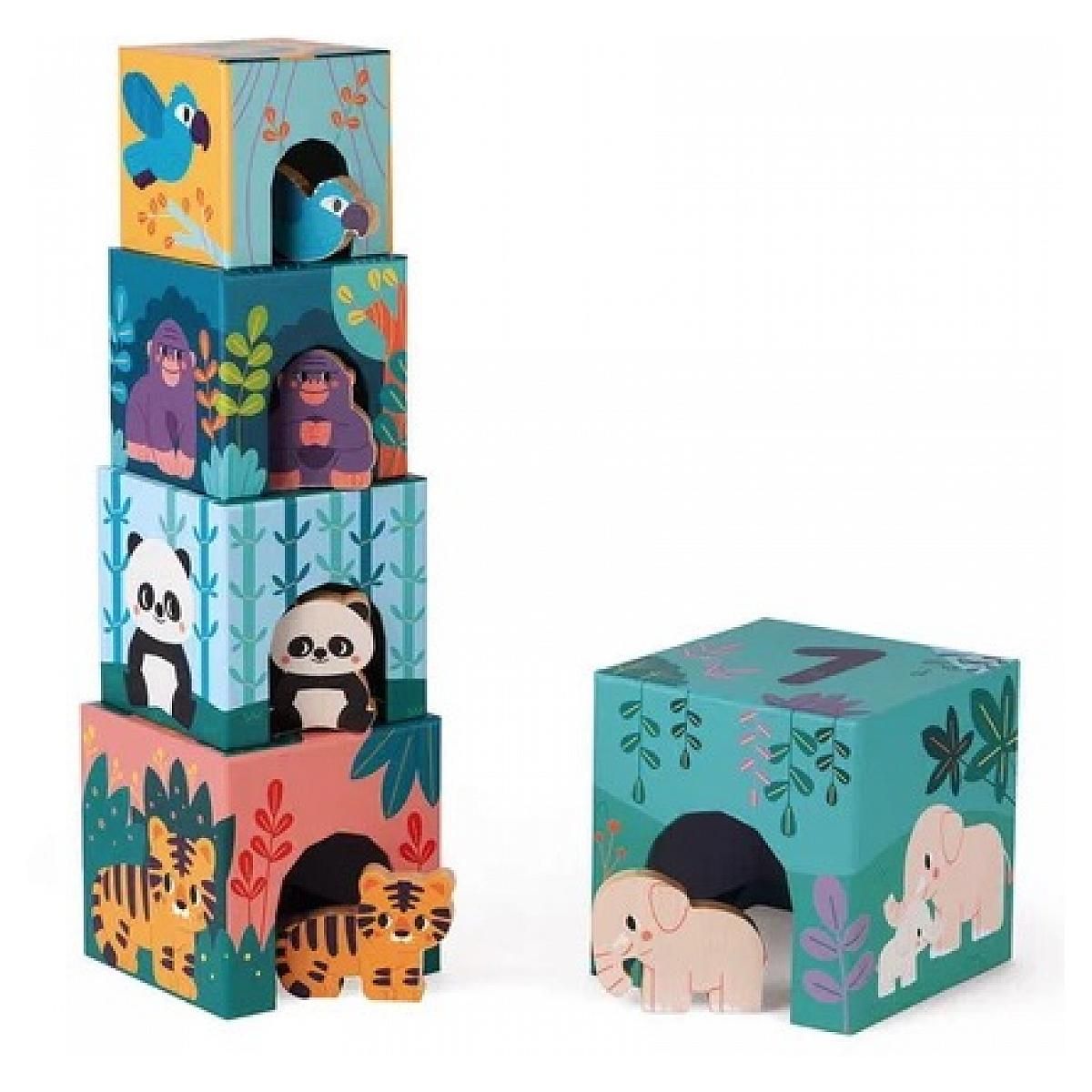 Juratoys-Janod Pyramide et figurines aniamux WWF