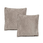 MATELAS POUR TOUS MATELAS POUR TOUS | Lot de 2 coussins velours côtelé MALO | Gris Clair. Coloris disponibles : Gris
