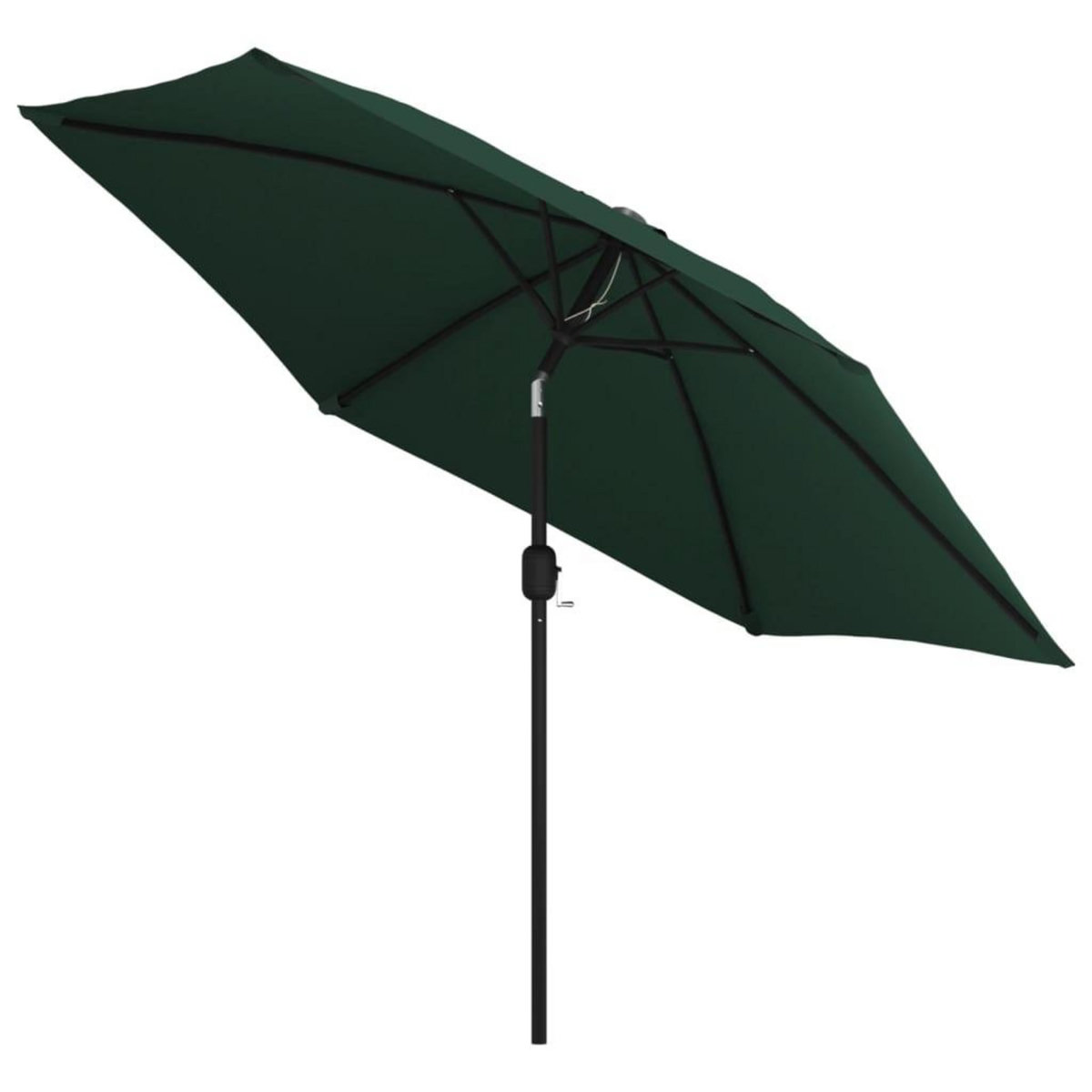 VIDAXL Parasol vert 3 m mat en acier