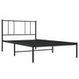 Voir la diapositive 3 : VIDAXL Cadre de lit metal sans matelas avec tete de lit noir 75x190 cm