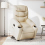 Voir la diapositive 1 : VIDAXL Fauteuil inclinable Creme Tissu