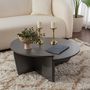 Voir la diapositive 3 : CONCEPT USINE Table basse ronde podium anthracite 90cm VARI