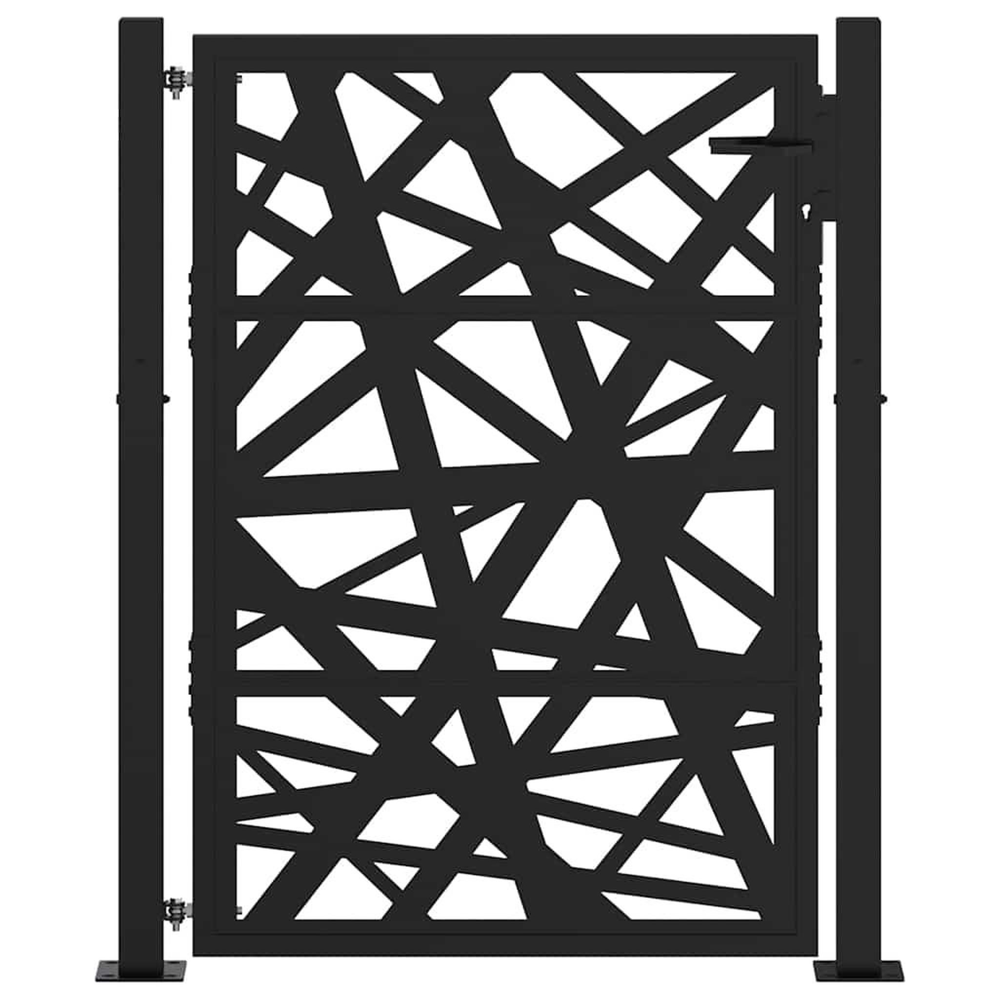 Voir la diapositive 3 : VIDAXL Portail de jardin noir 105x130 cm acier conception de lumiere