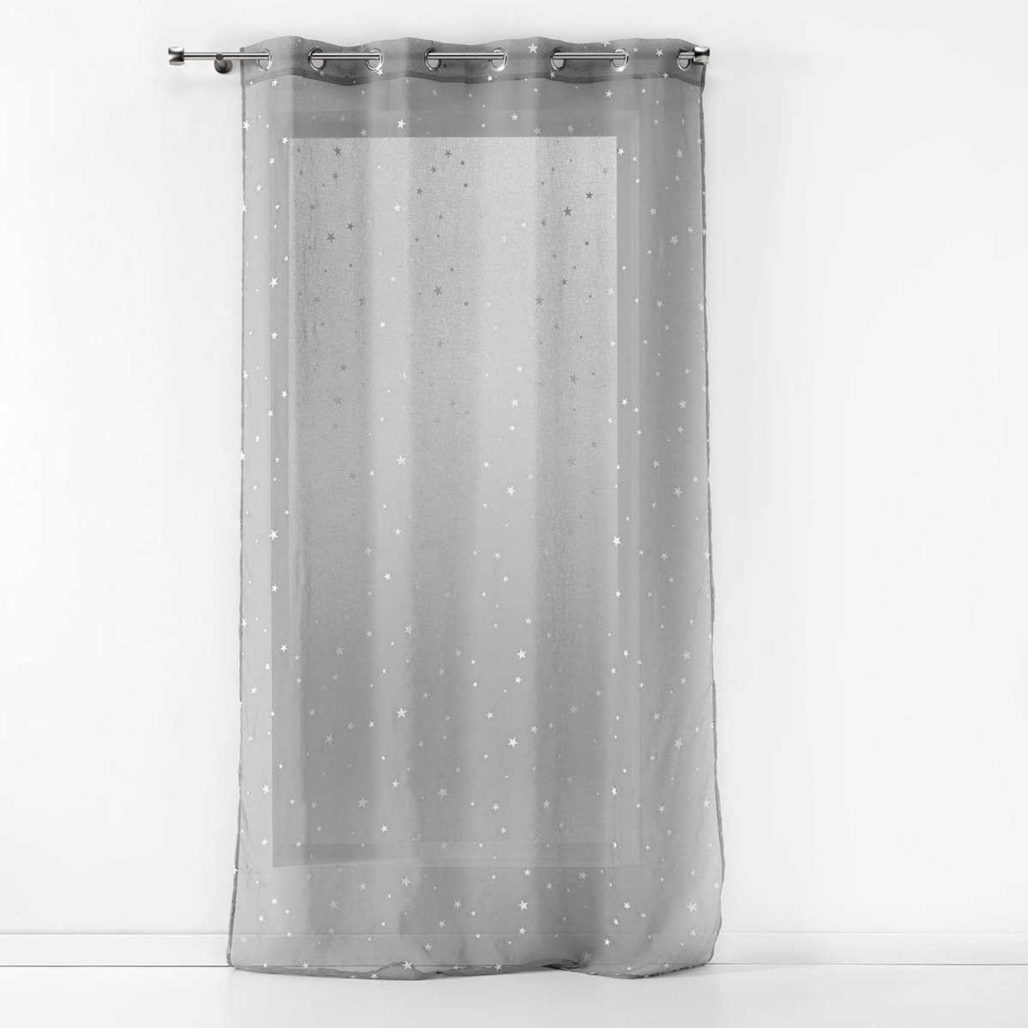 Douceur d'Intérieur Rideau Voilage  Phosphorescent Fluo  140x240cm Gris