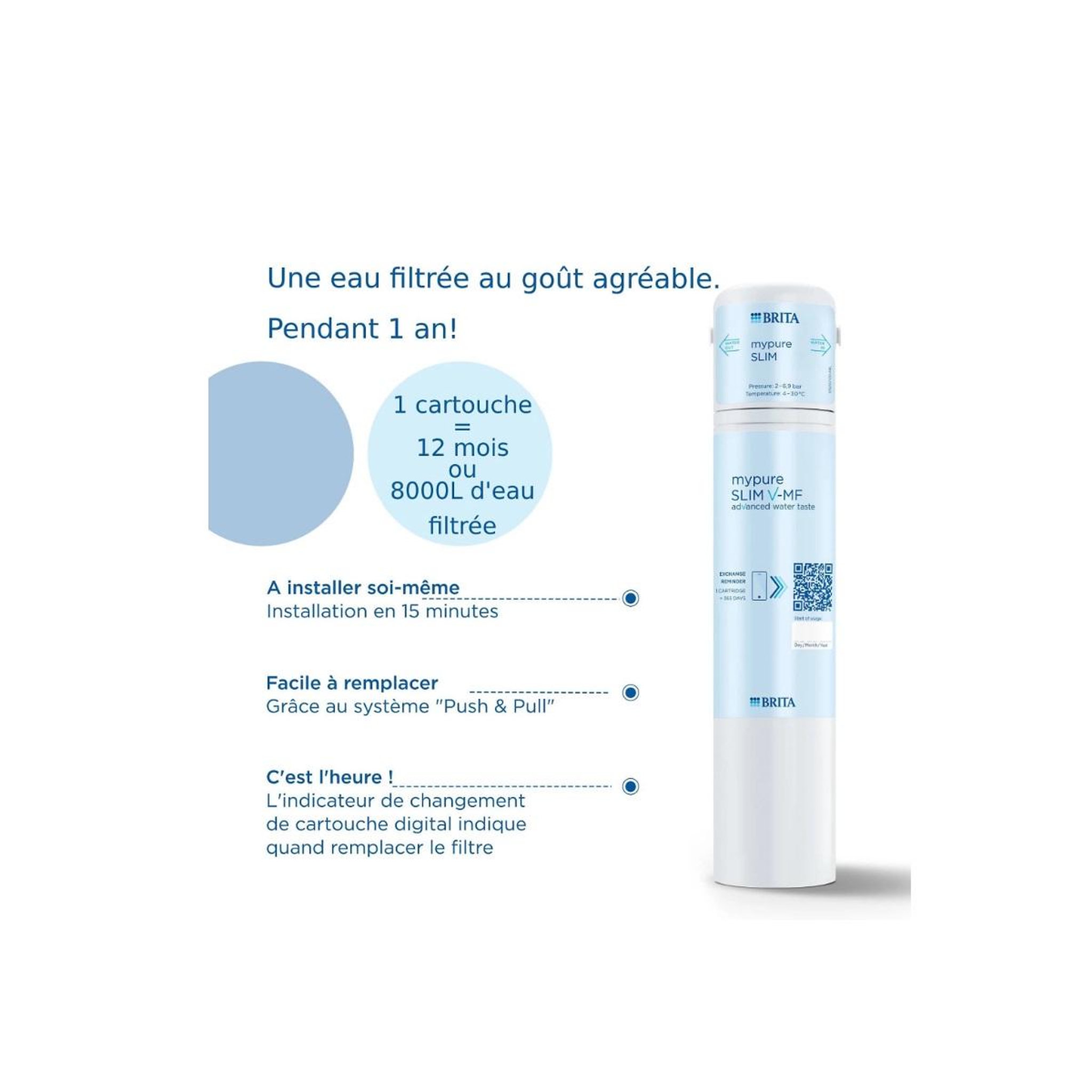 Voir la diapositive 2 : Brita Filtre sur robinet blanc - 1052846