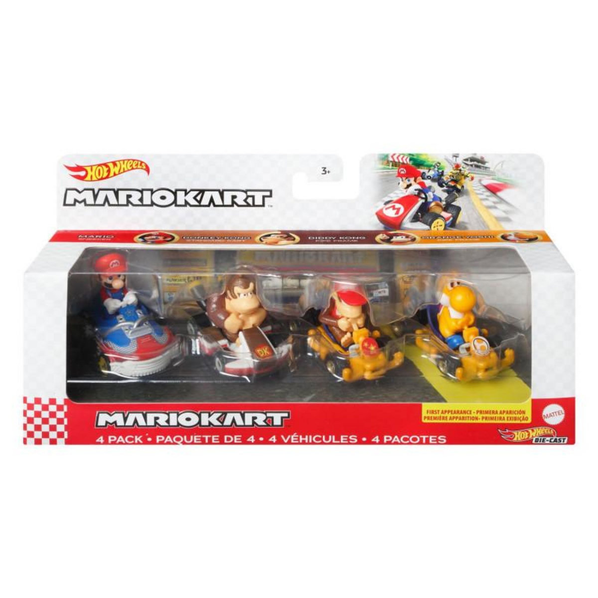 MATTEL Mattel - Hot Wheels Mario Kart Die-cast, 4pcs. HDB22