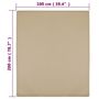 Voir la diapositive 4 : VIDAXL Draps-housses Jersey 2 pcs Taupe 100x200 cm Coton
