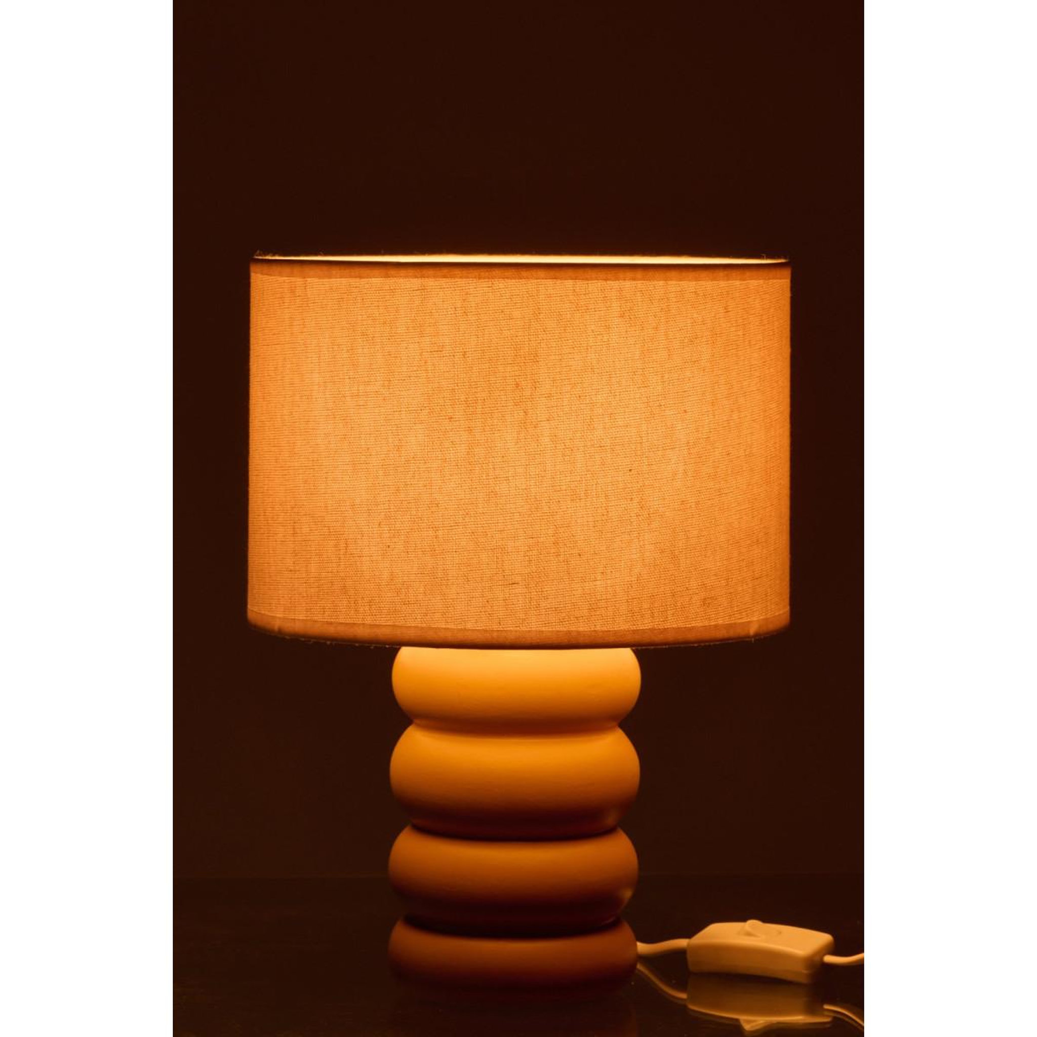 Voir la diapositive 3 : J-LINE Lampe à poser en céramique  eva  31cm jaune