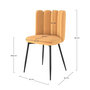 Voir la diapositive 4 : MAISON PAVANE Lot de 2 chaises en velours jaune et pieds en métal-Rosy