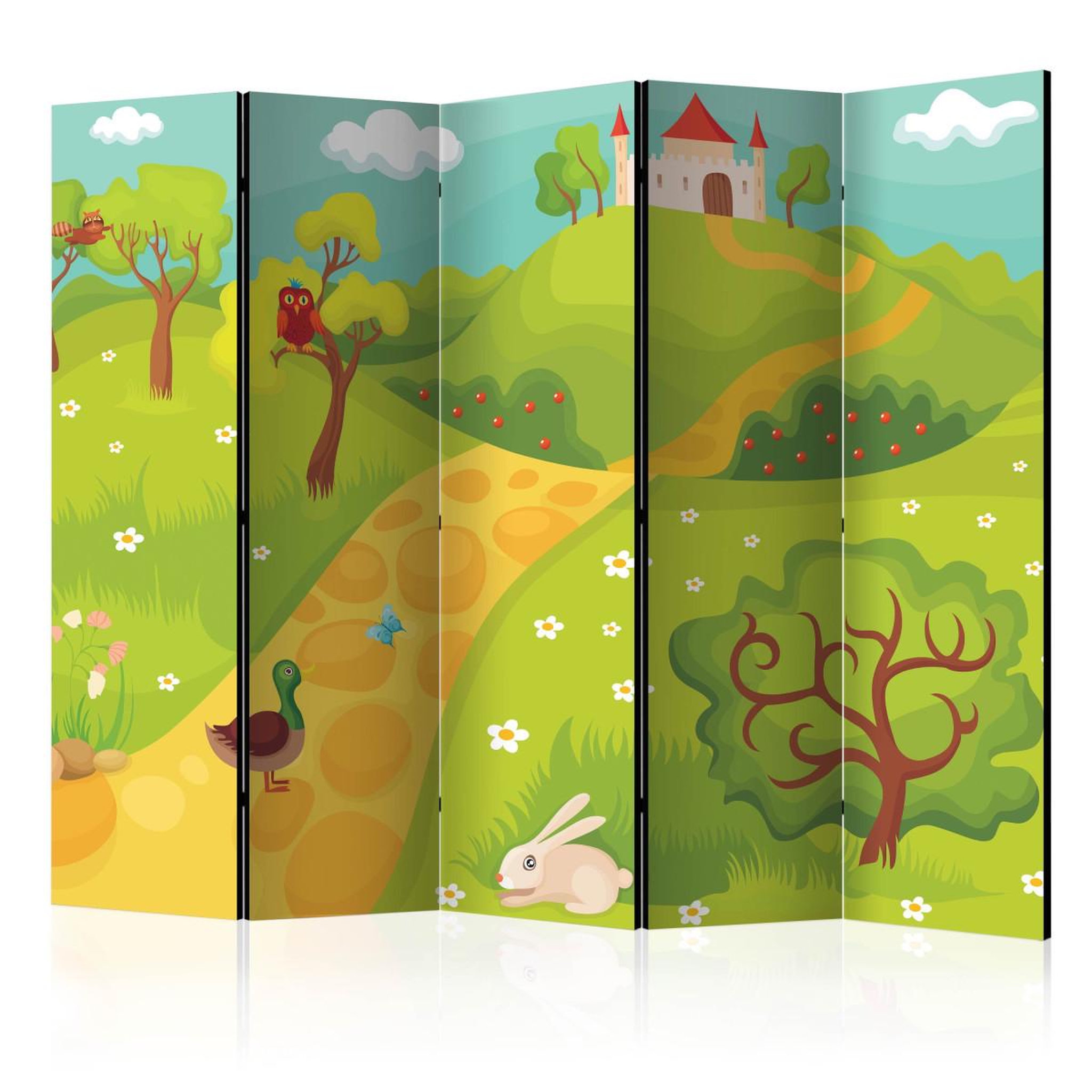 Paris Prix Paravent 5 volets  a path to a magical castle  172x225cm