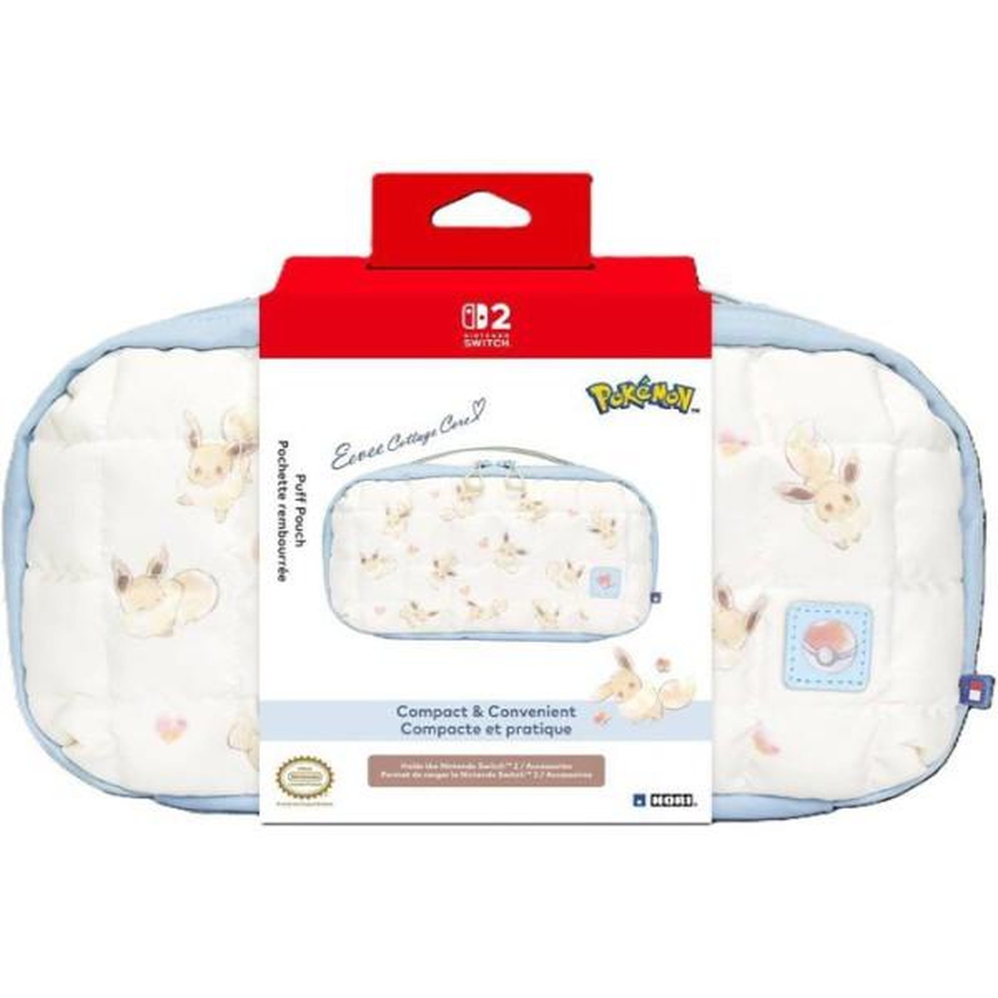 Voir la diapositive 2 : HORI Pochette rembourrée de protection et transport console - nintendo switch et switch 2 - hori - pokémon - motif évoli cottage c