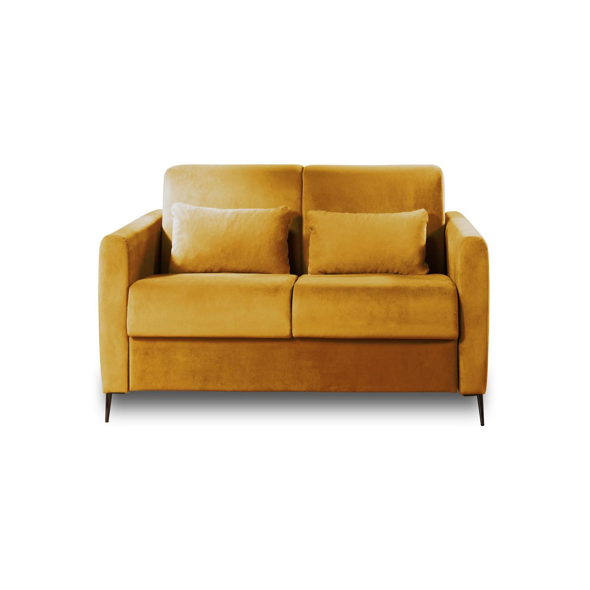 LISA DESIGN Owen - canapé 3 places convertible express couchage quotidien 140 cm matelas 12 cm en velours