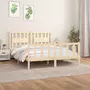 VIDAXL Cadre de lit avec tete de lit bois de pin massif 160x200 cm