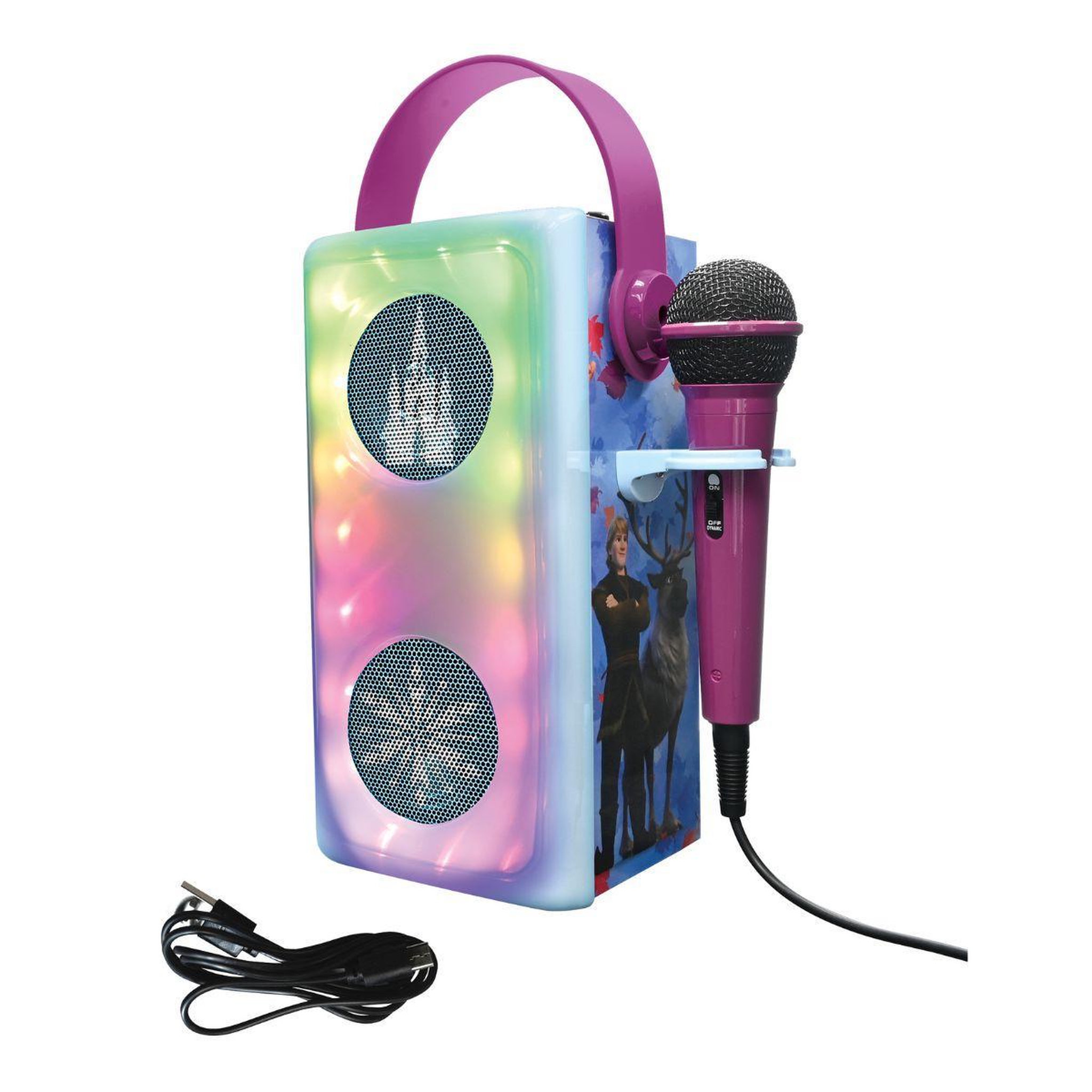 Lexibook Puissante enceinte Bluetooth  lumineuse La Reine des Neiges avec micro