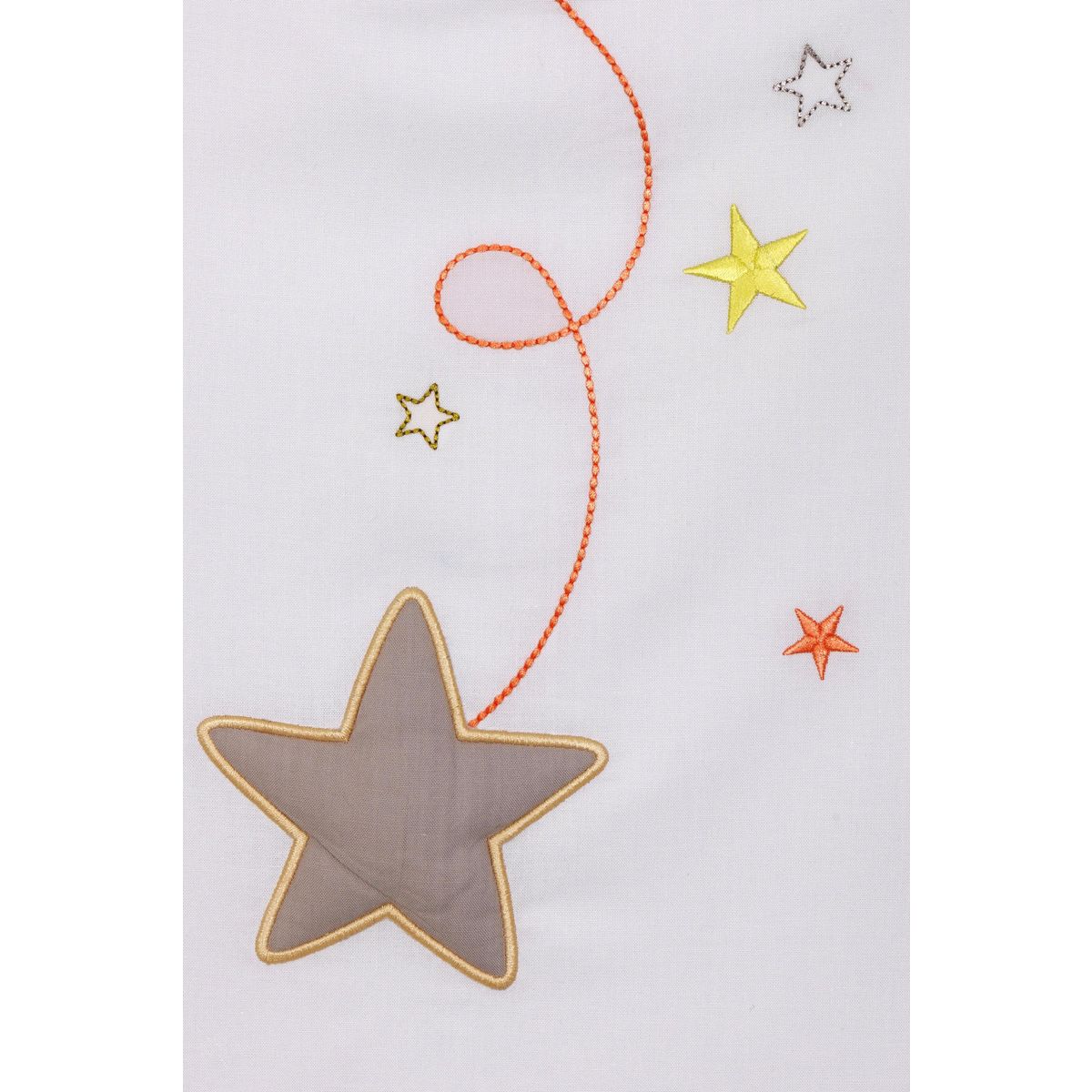 PTIT BASILE Housse de couette Bébé coton Bio 100x140 cm Pluie d'étoiles