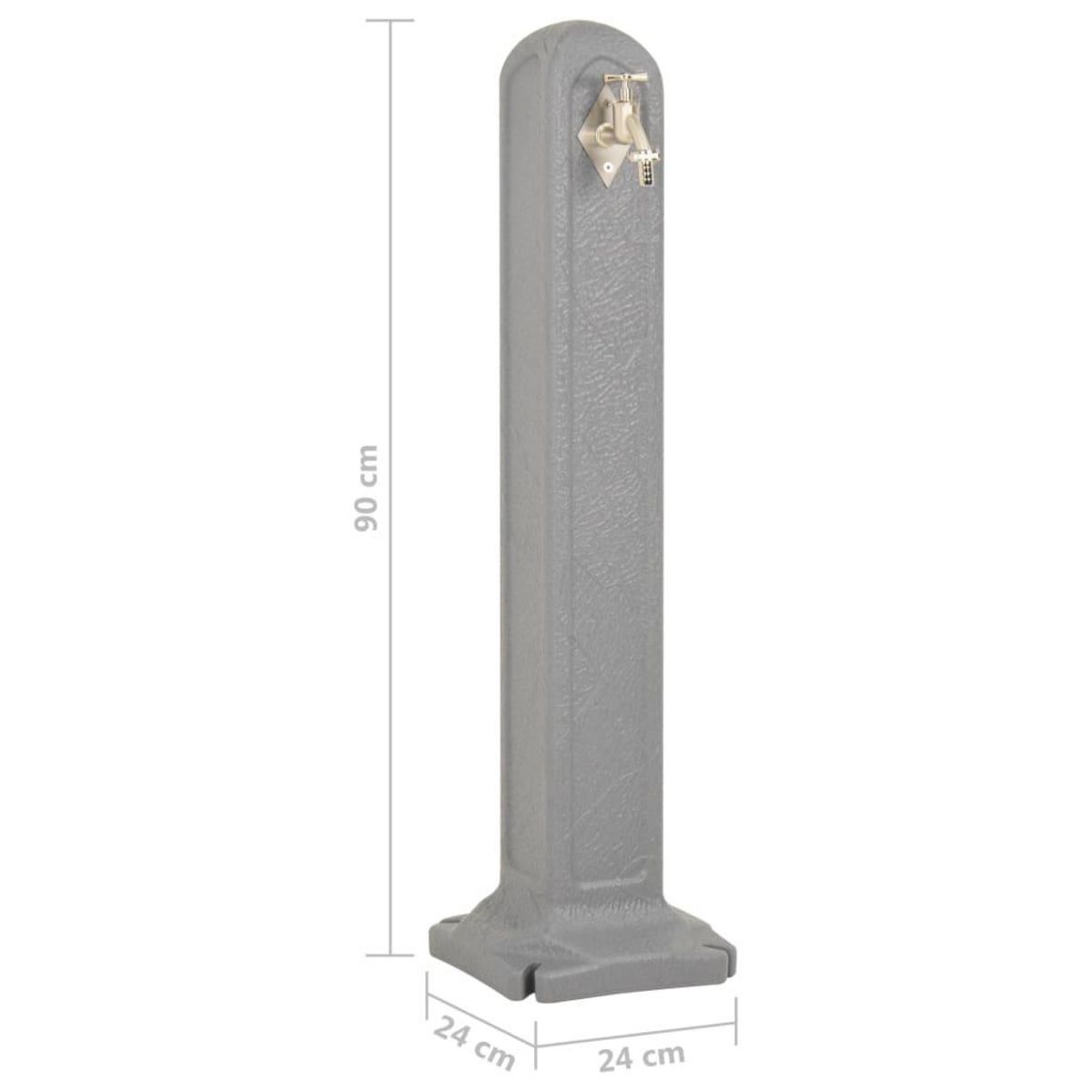 VIDAXL Reservoir de jardin avec robinet Gris clair Aspect de pierre