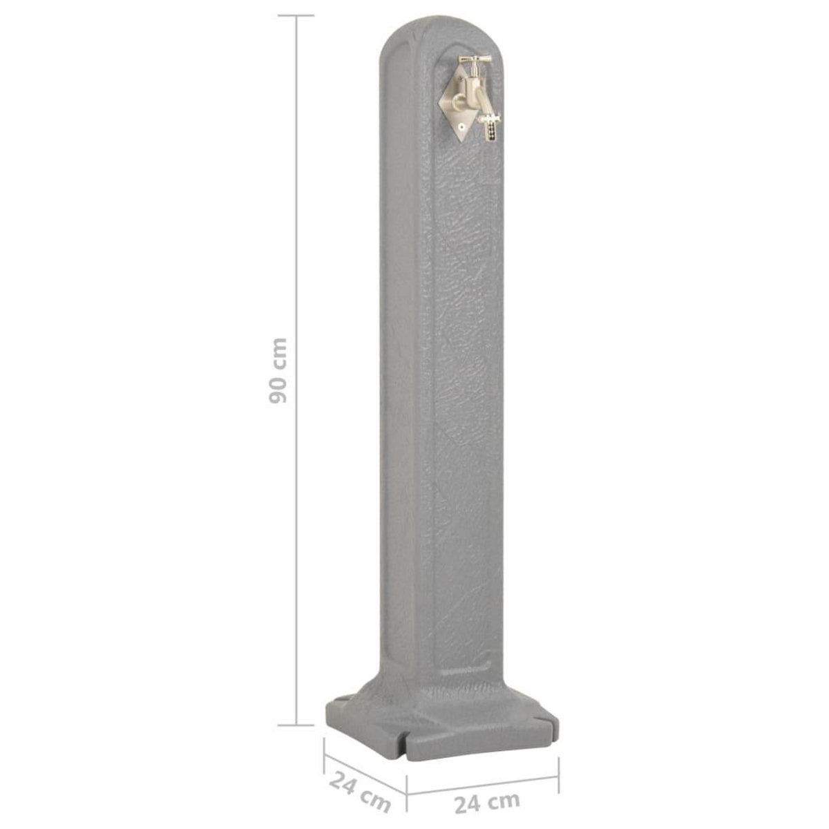 VIDAXL Reservoir de jardin avec robinet Gris clair Aspect de pierre