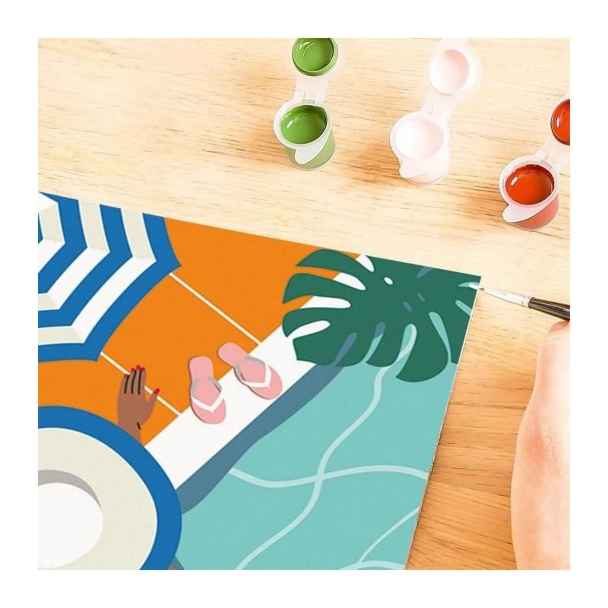 RAVENSBURGER CreArt 24x30 cm Pool Time, Adulte, Peinture par numéros, 25523, Ravensburger