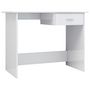 Voir la diapositive 2 : VIDAXL Bureau Blanc brillant 100x50x76 cm Bois d'ingenierie