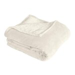 Paris Prix Plaid Polaire Uni  Coral Fleece  125x150cm Écru