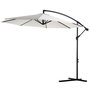 Voir la diapositive 1 : OUTSUNNY Parasol déporté octogonal inclinable manivelle pied acier Ø 3 x 2,5H m crème
