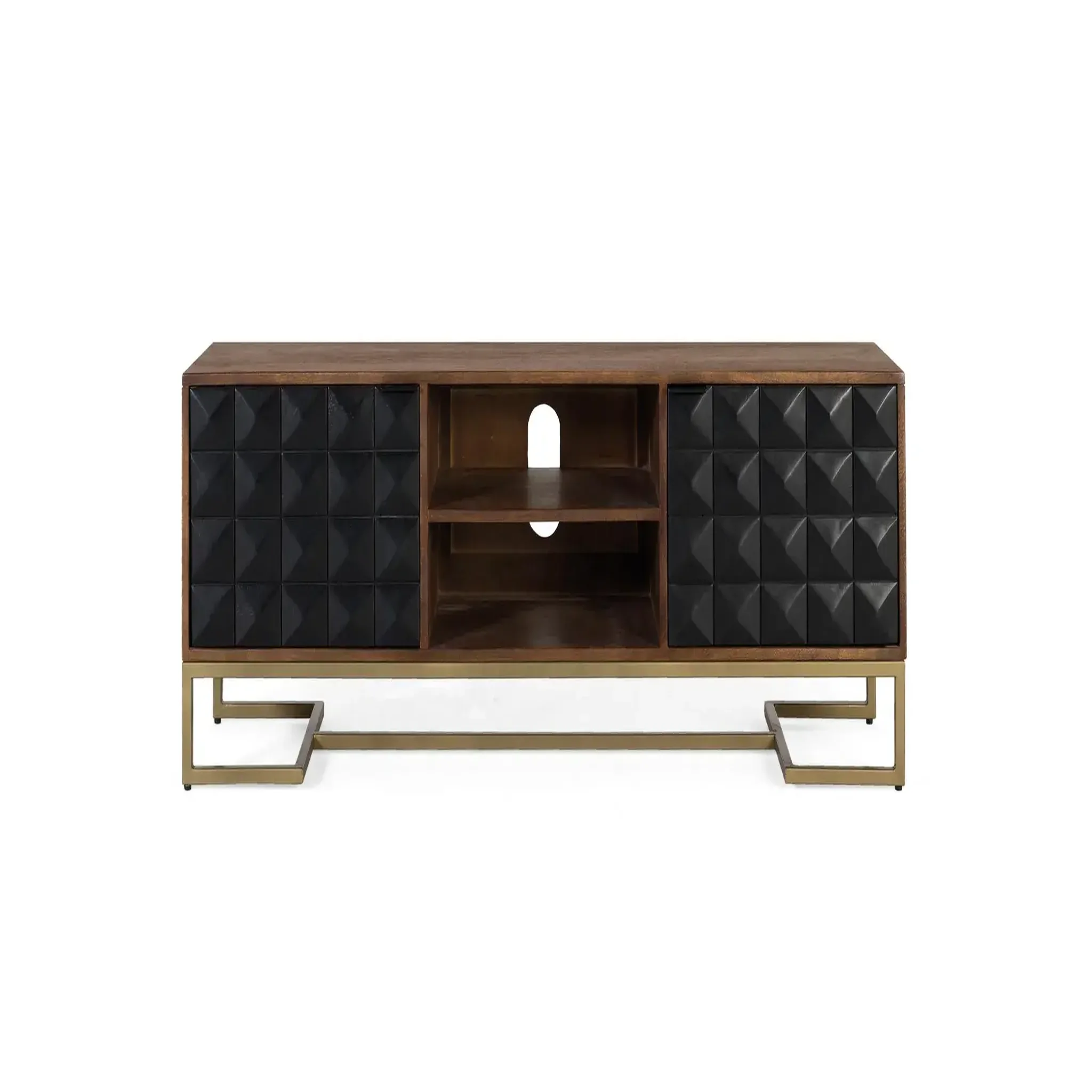 GINER Y COLOMER SL Meuble tv en bois de manguier 150 cm style contemporain