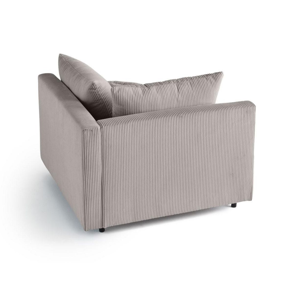 LISA DESIGN Edinburg - module d'assise d'angle gauche - en velours côtelé