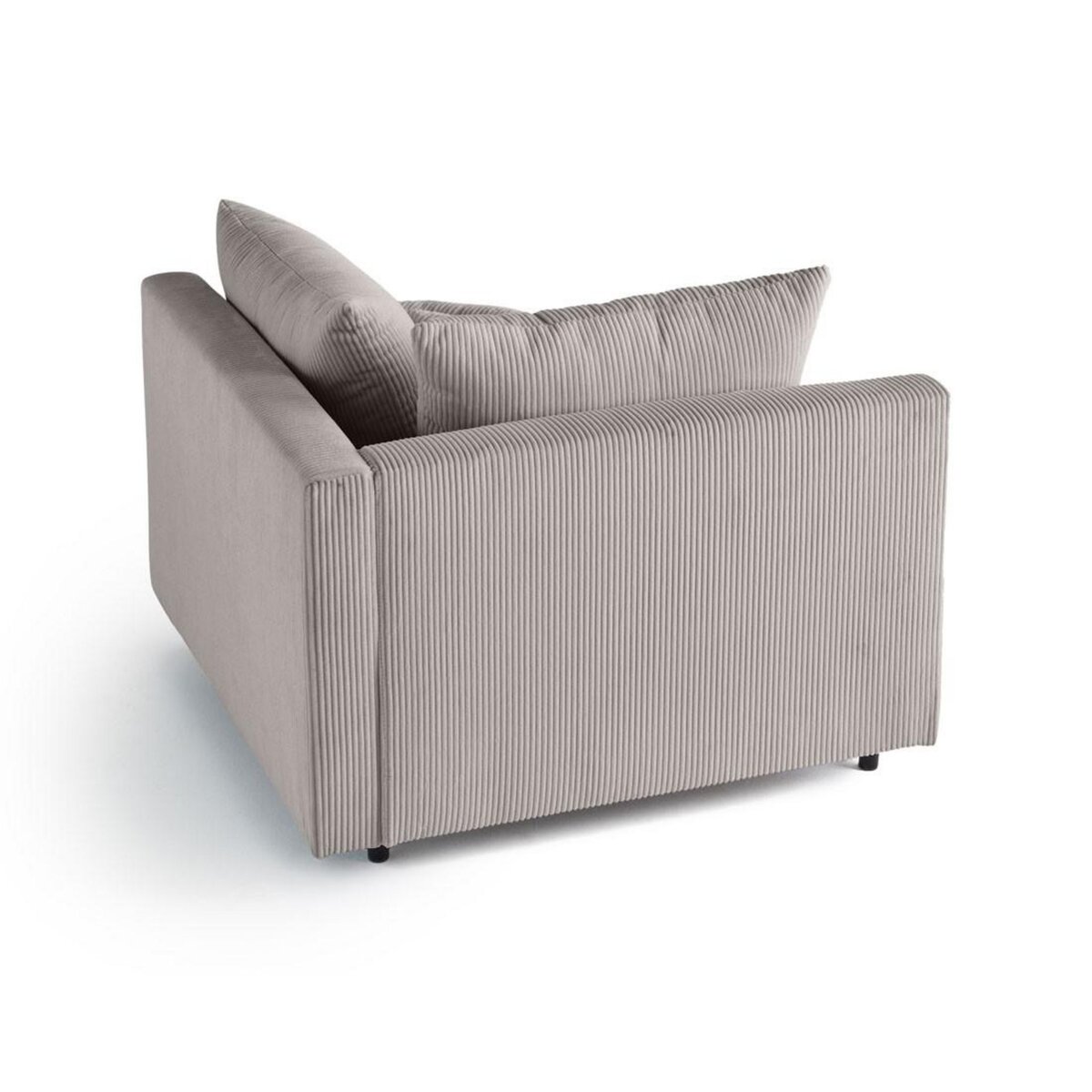 LISA DESIGN Edinburg - module d'assise d'angle gauche - en velours côtelé