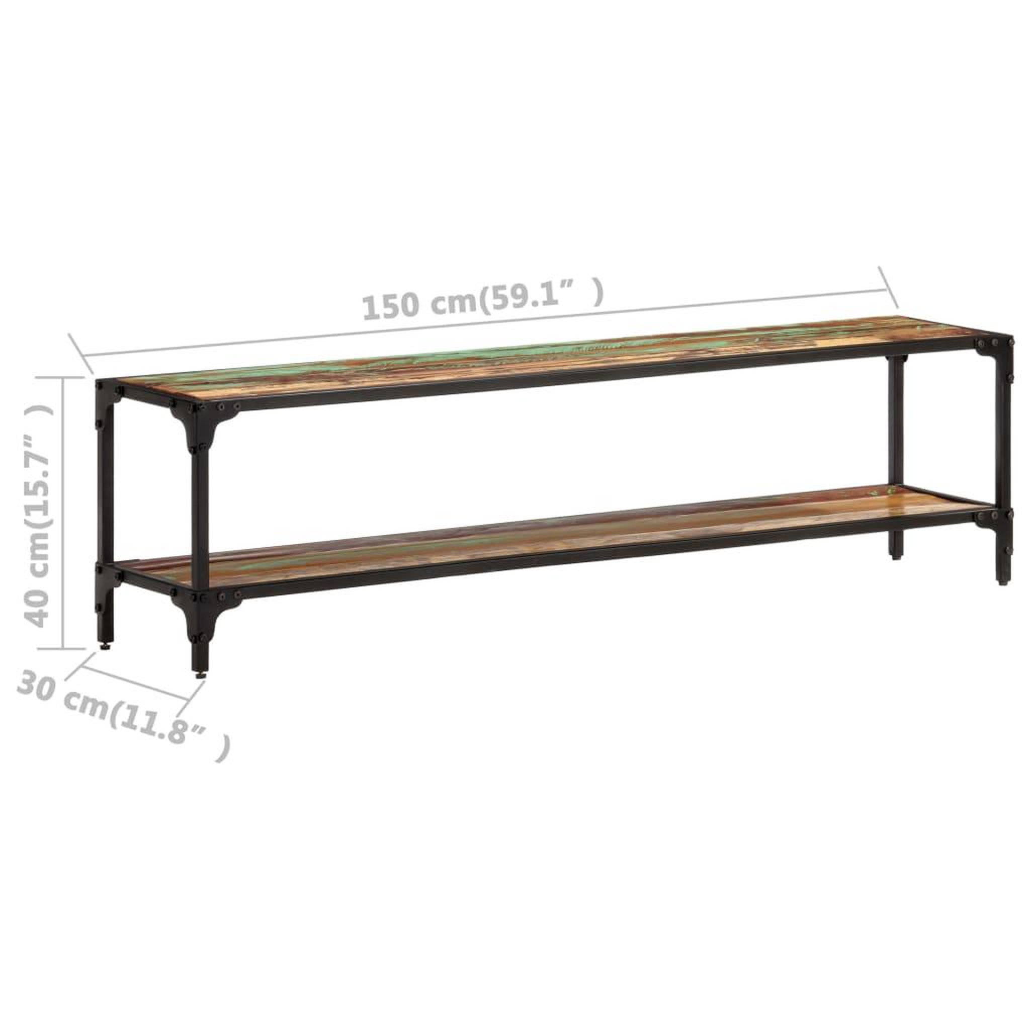Voir la diapositive 6 : VIDAXL Meuble TV 150x30x40 cm Bois de recuperation massif