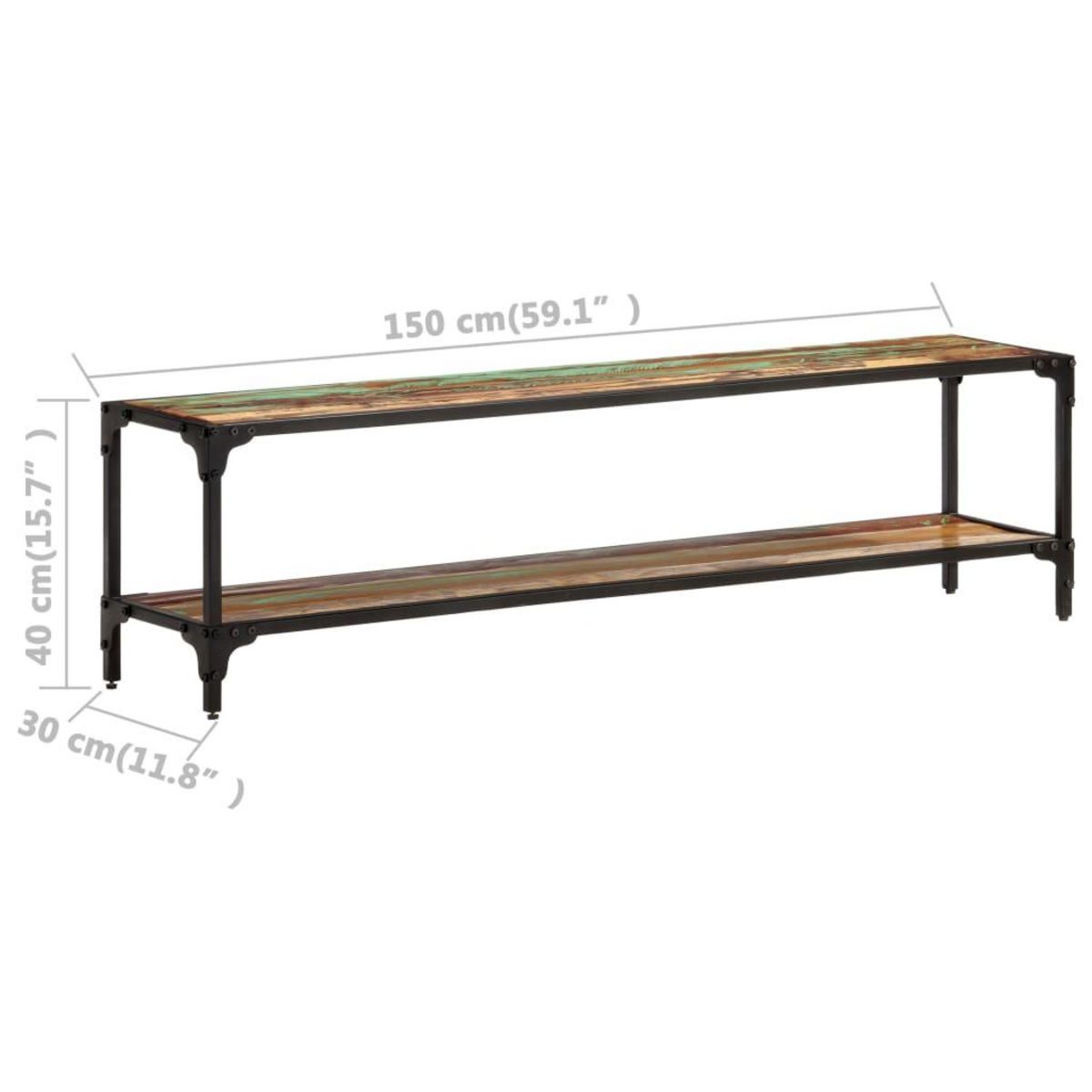 VIDAXL Meuble TV 150x30x40 cm Bois de recuperation massif