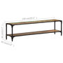 Voir la diapositive 6 : VIDAXL Meuble TV 150x30x40 cm Bois de recuperation massif
