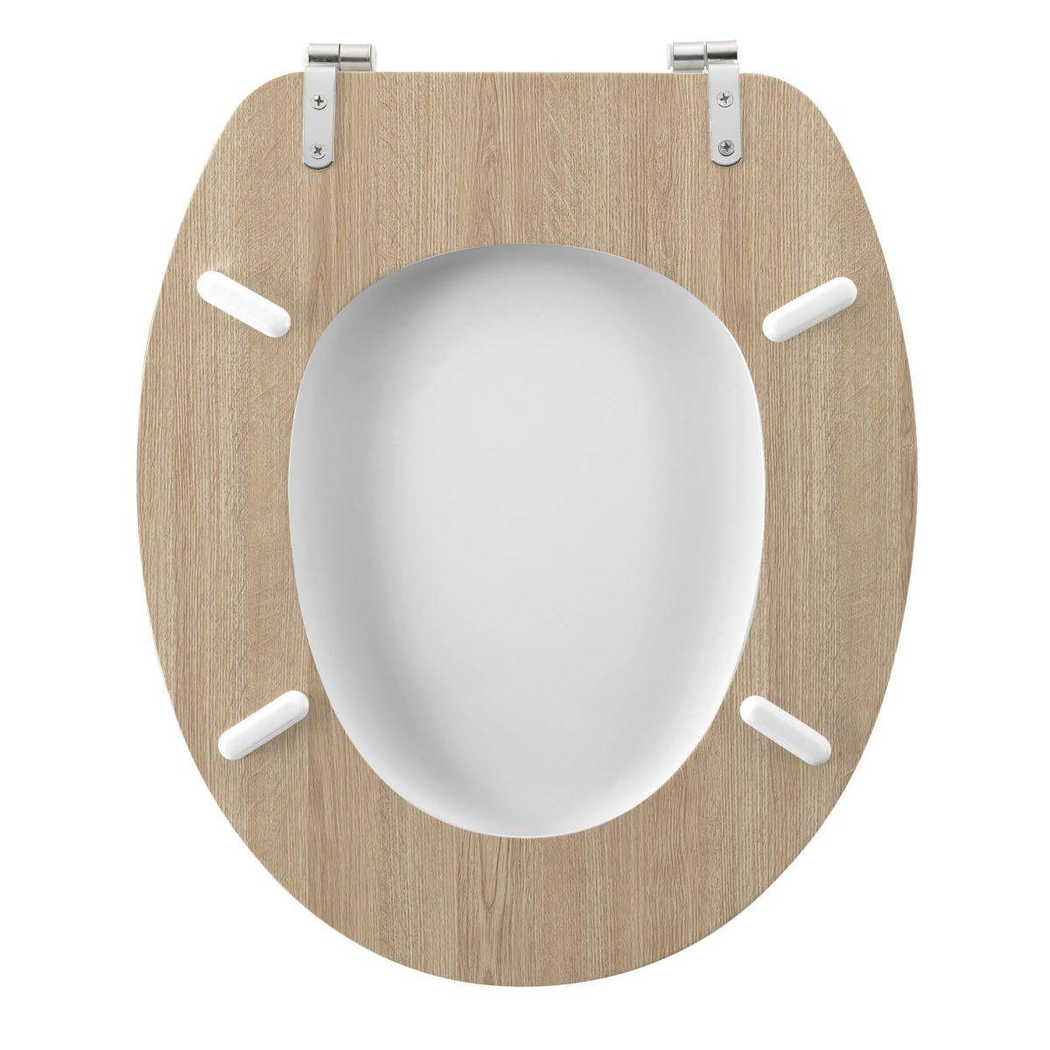 Voir la diapositive 3 : Douceur d'Intérieur Abattant wc déco  havane  46cm blanc