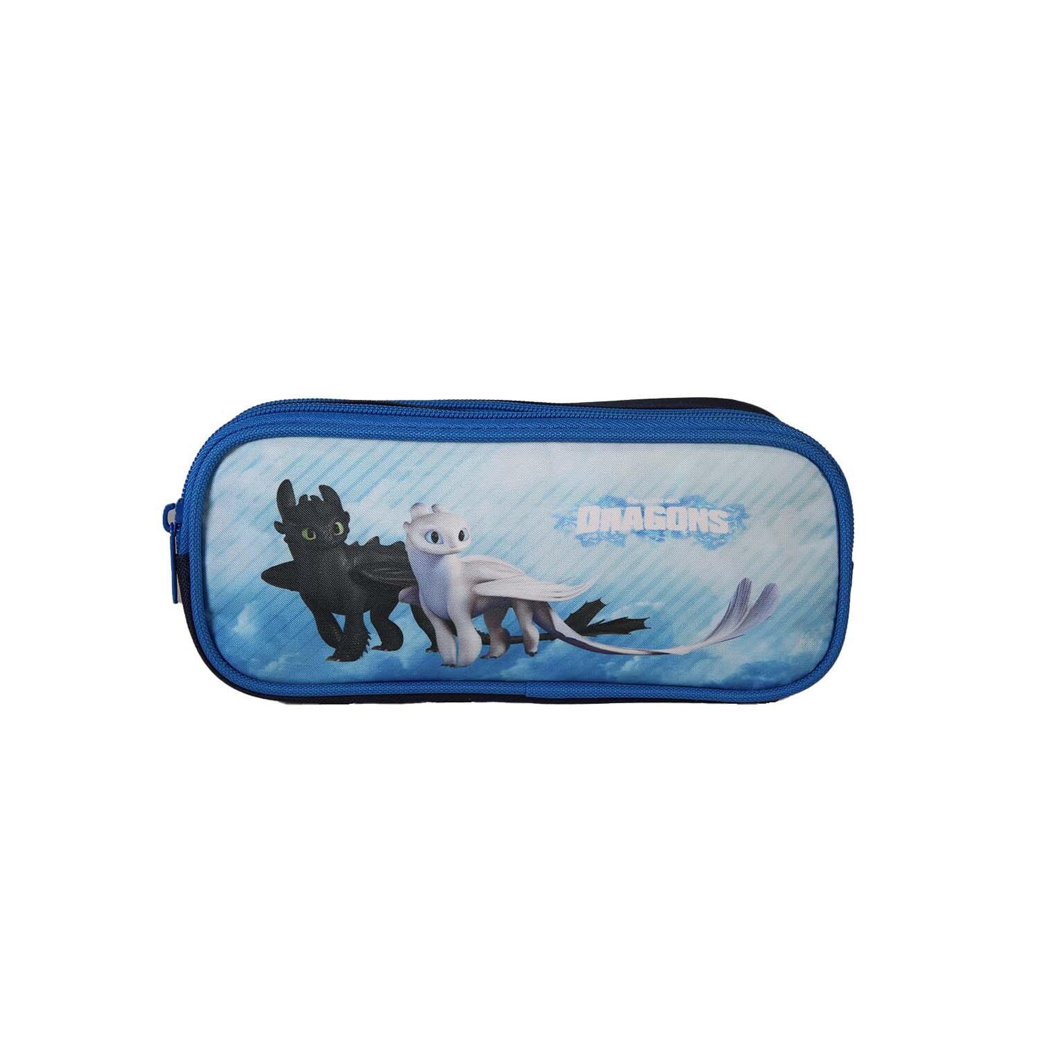 Bagtrotter Dragons - Trousse rectangulaire - Bleu - Garçon - 2 compartiments