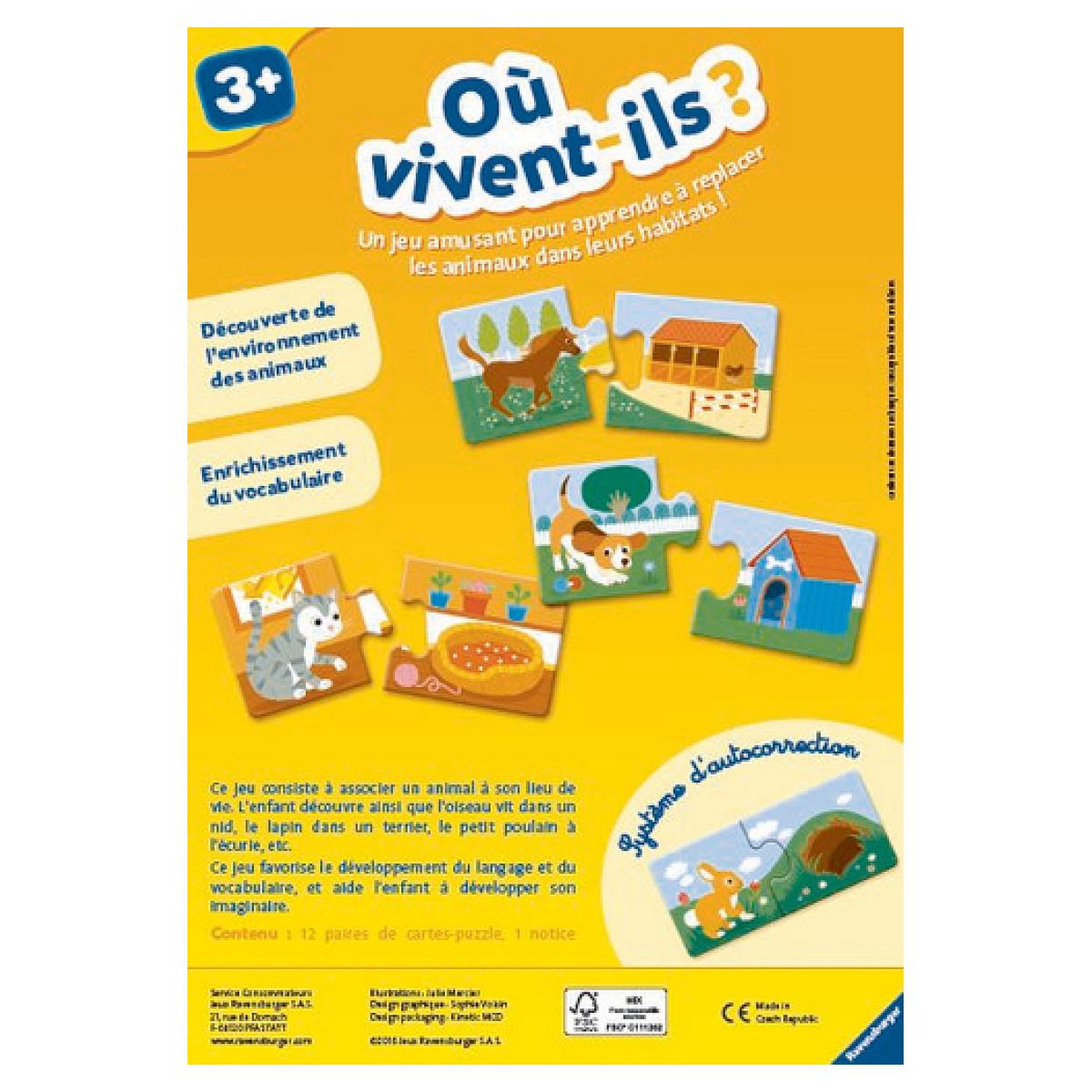 Voir la diapositive 5 : RAVENSBURGER Ou vivent-ils   Jeu d'association