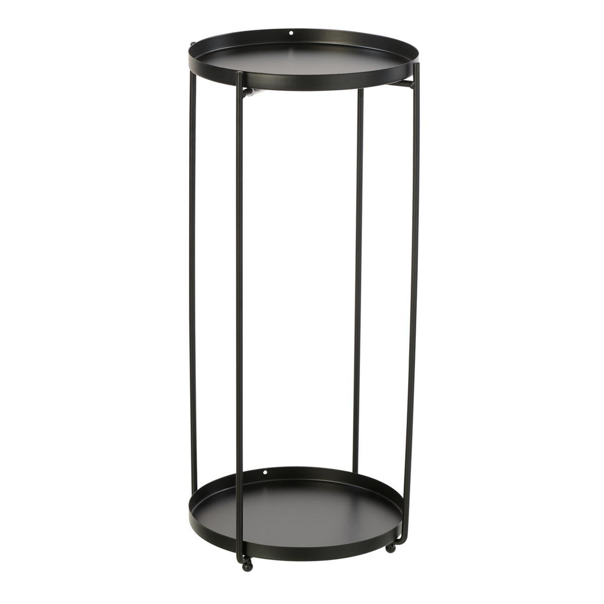 J-LINE Table d'Appoint en Métal  Robt  57cm Noir